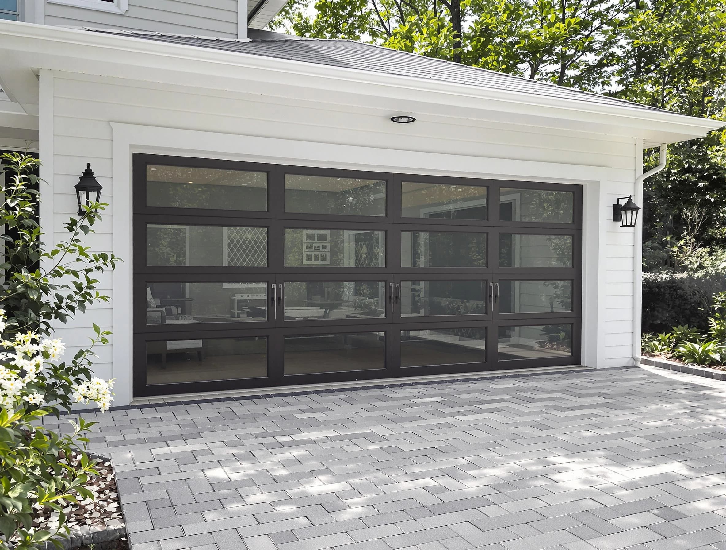 Grayson Valley Garage Door Repair design specialist presenting custom garage door options to Grayson Valley homeowner
