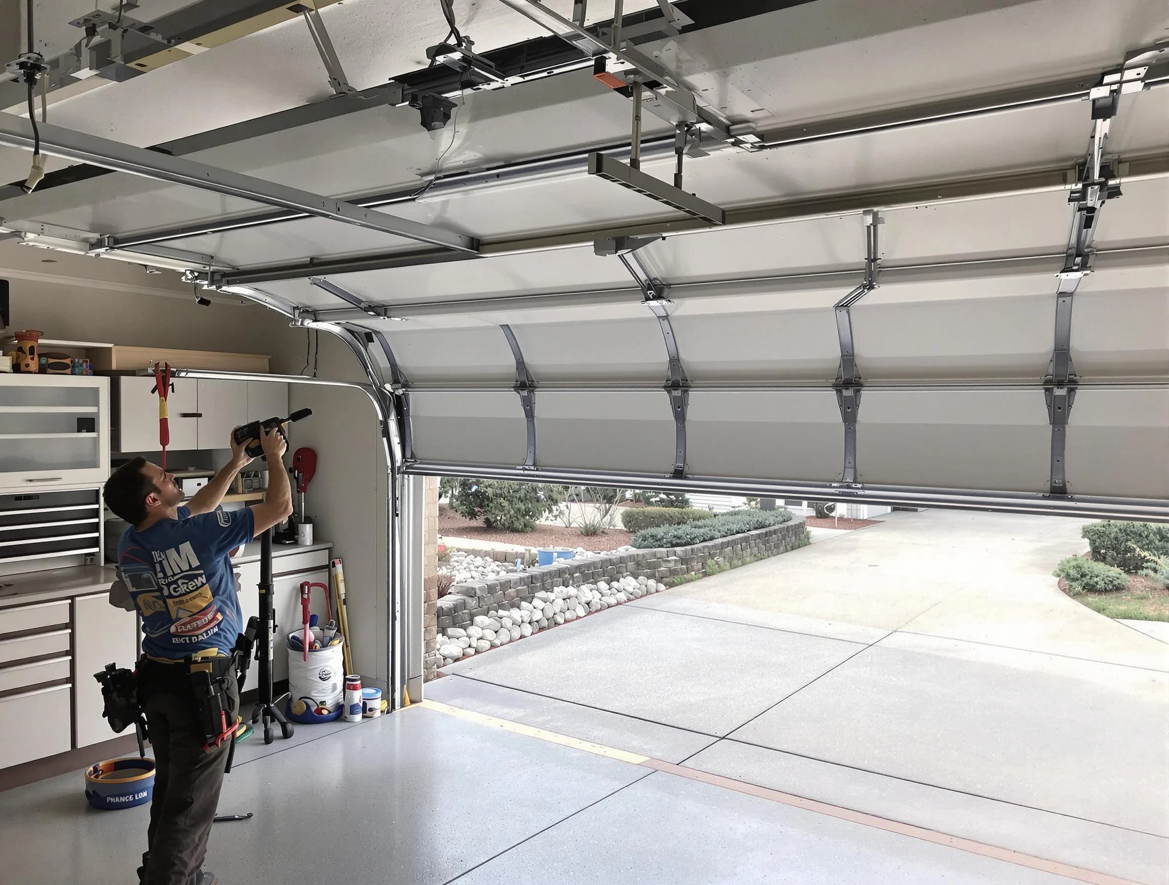 Garage door track repair service by Grayson Valley Garage Door Repair in Grayson Valley