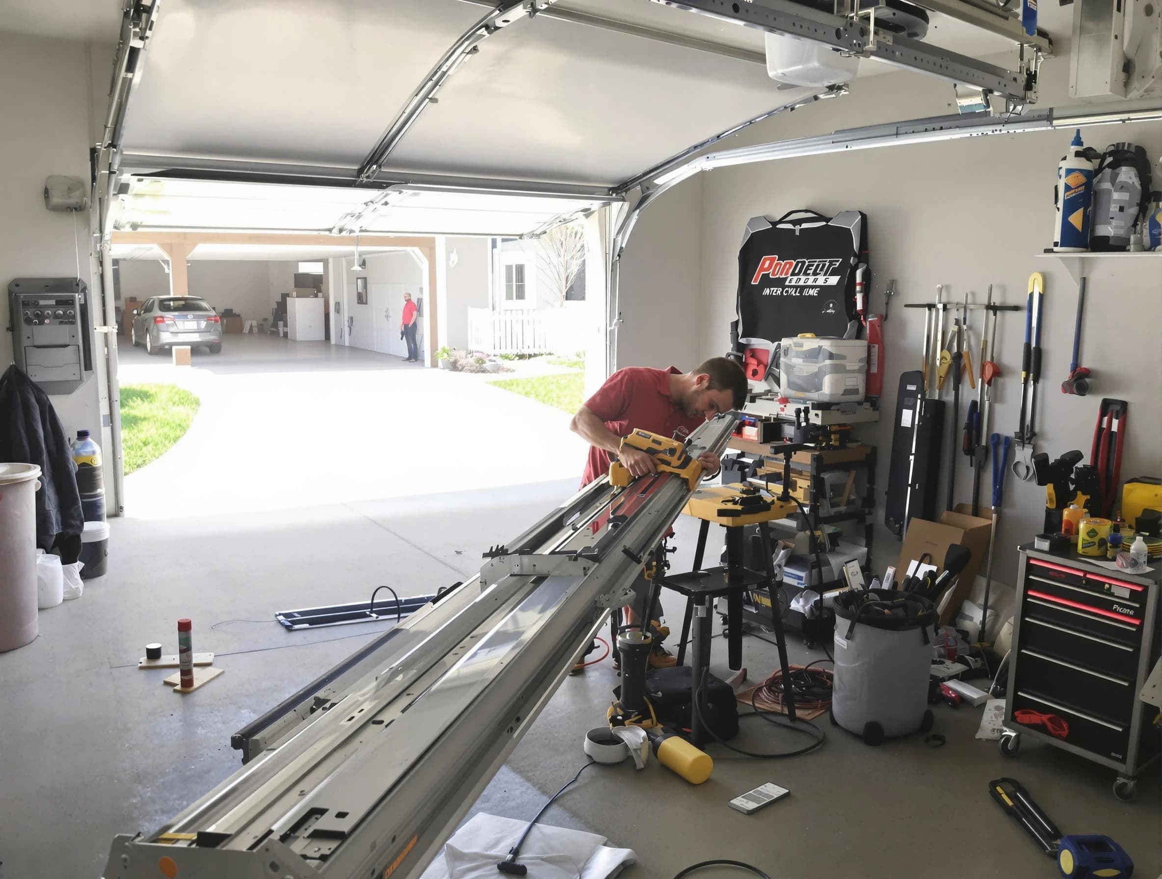 Grayson Valley Garage Door Repair expert performing track repair in Grayson Valley