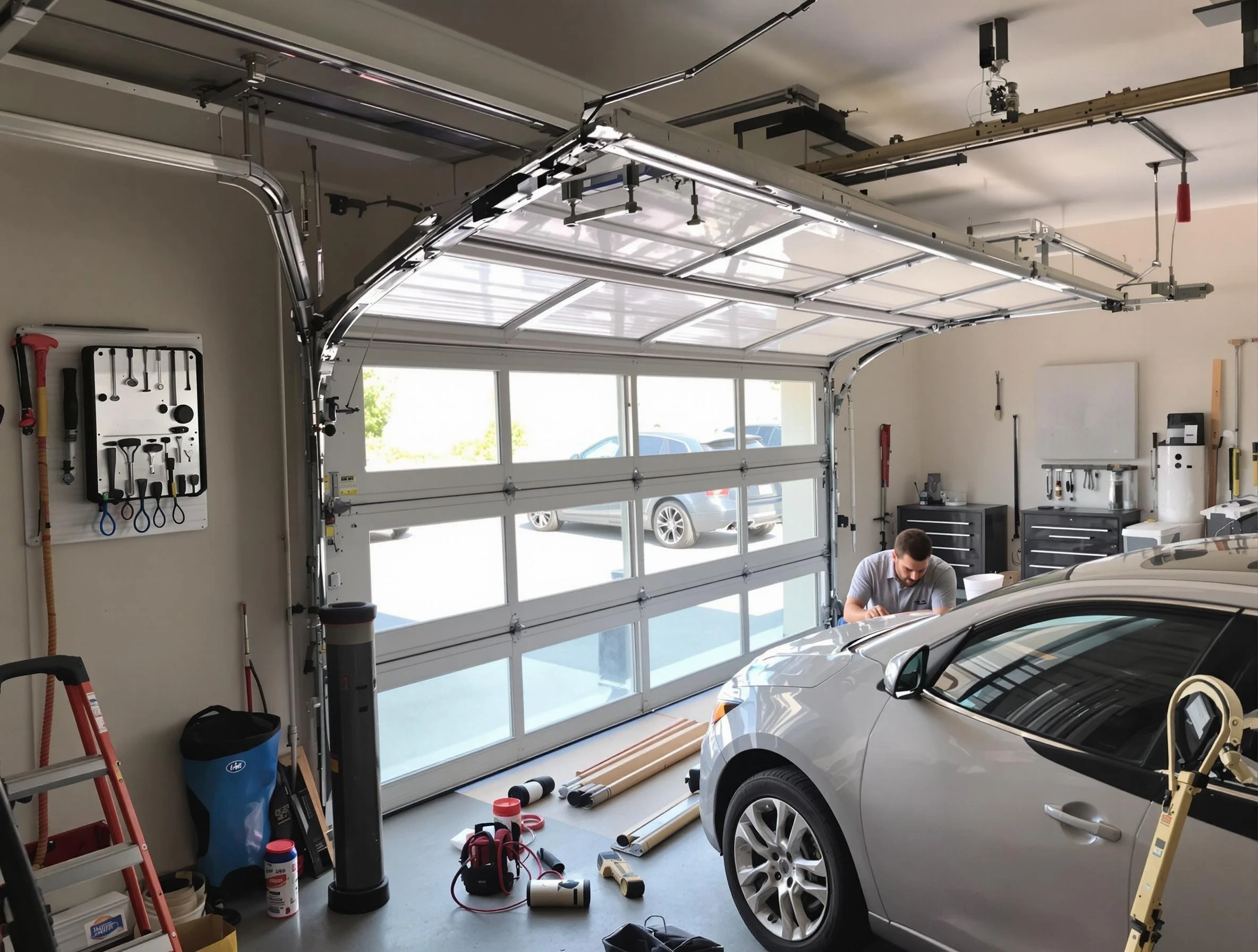 Garage door noise reduction service by Grayson Valley Garage Door Repair in Grayson Valley